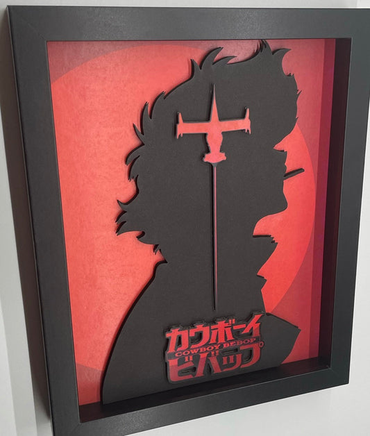 Cowboy Bebop 8 x10 3D Shadow Box! Spike and Swordfish II