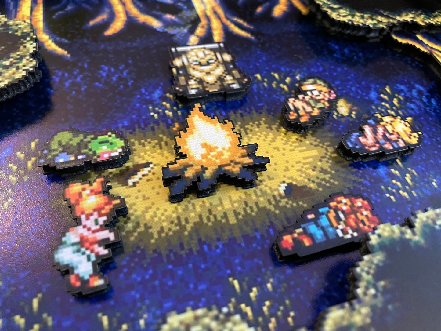 Chrono Trigger - Fiona's Forest - Campfire 8x10 3D Shadow Box!