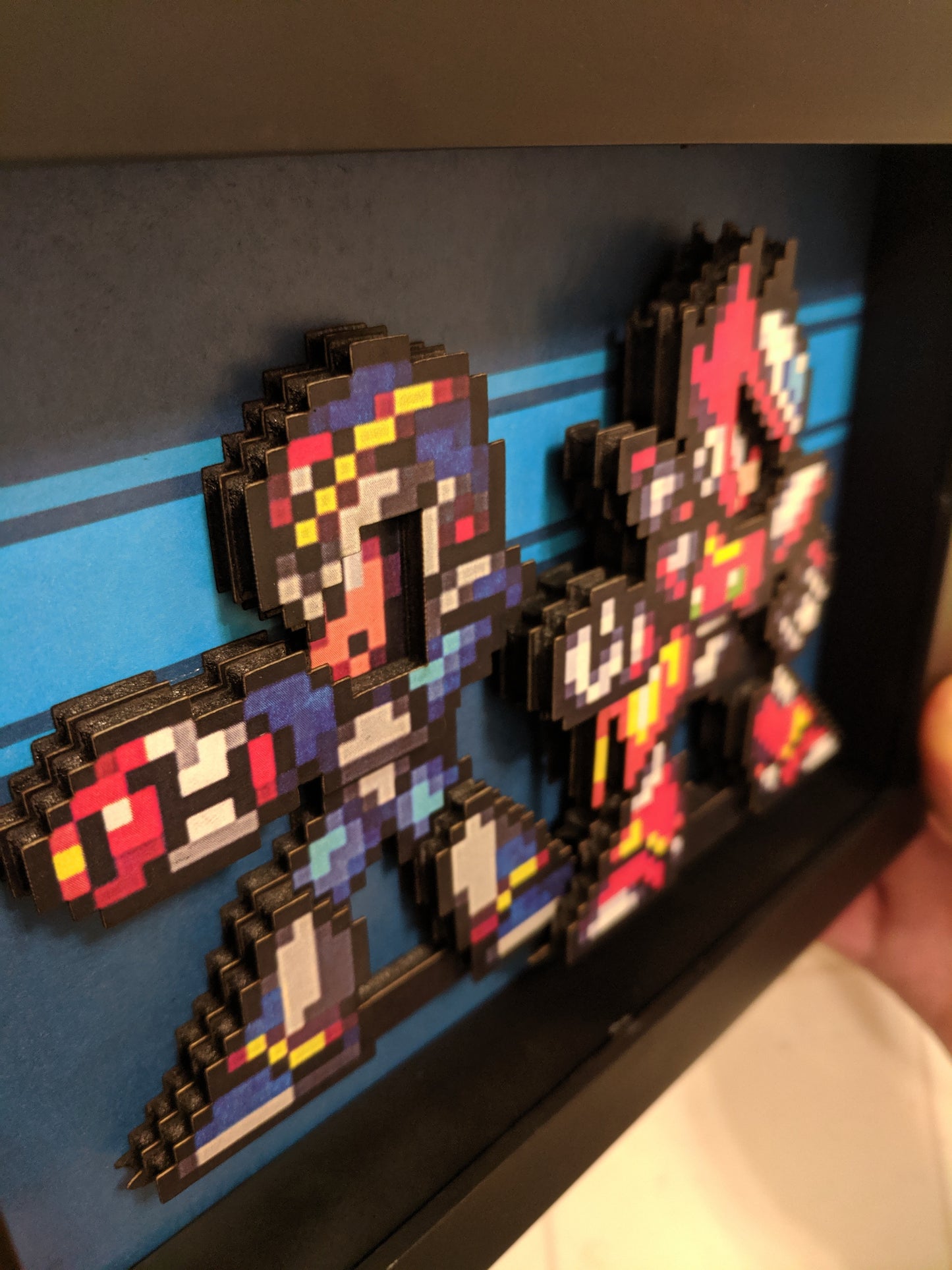 Mega Man X 3D 5x7 Shadow Box! SNES Zero and Mega Man