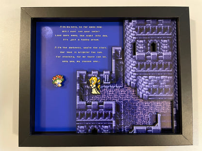 Celes at the Opera House - Final Fantasy VI - 8x10 3D Shadow Box!