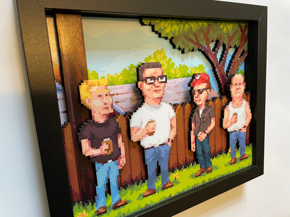 King of the Hill - 16-Bit - 8x10 3D Shadow Box!