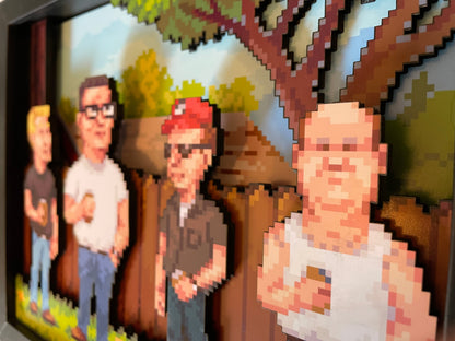 King of the Hill - 16-Bit - 8x10 3D Shadow Box!