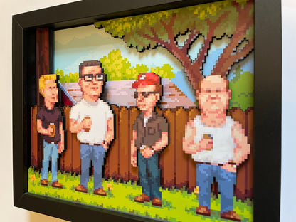 King of the Hill - 16-Bit - 8x10 3D Shadow Box!