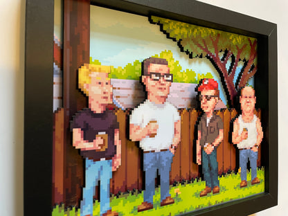 King of the Hill - 16-Bit - 8x10 3D Shadow Box!