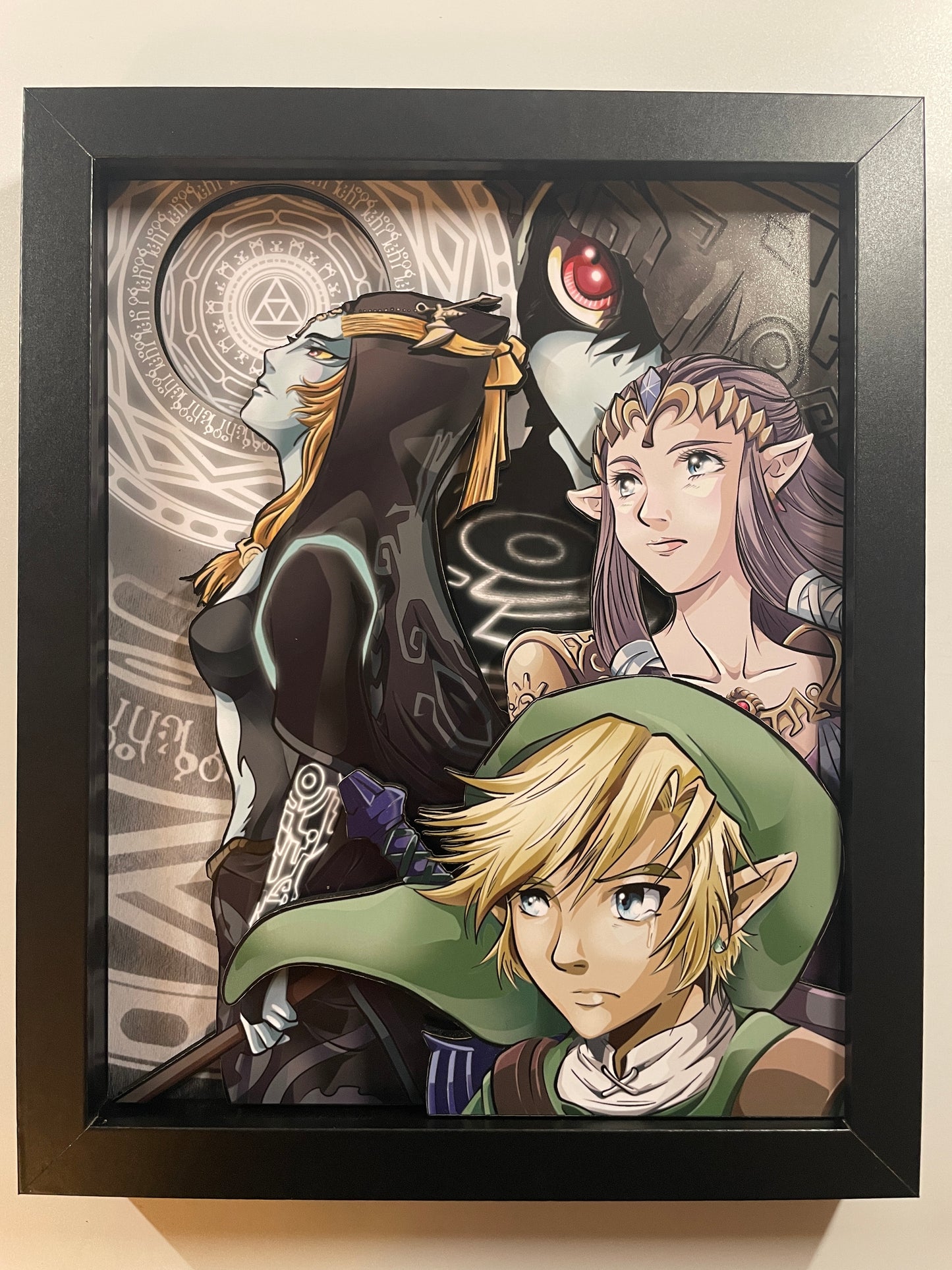 Legend of Zelda - Twilight Princess - Midna Departure - 8x10" Shadow Box!