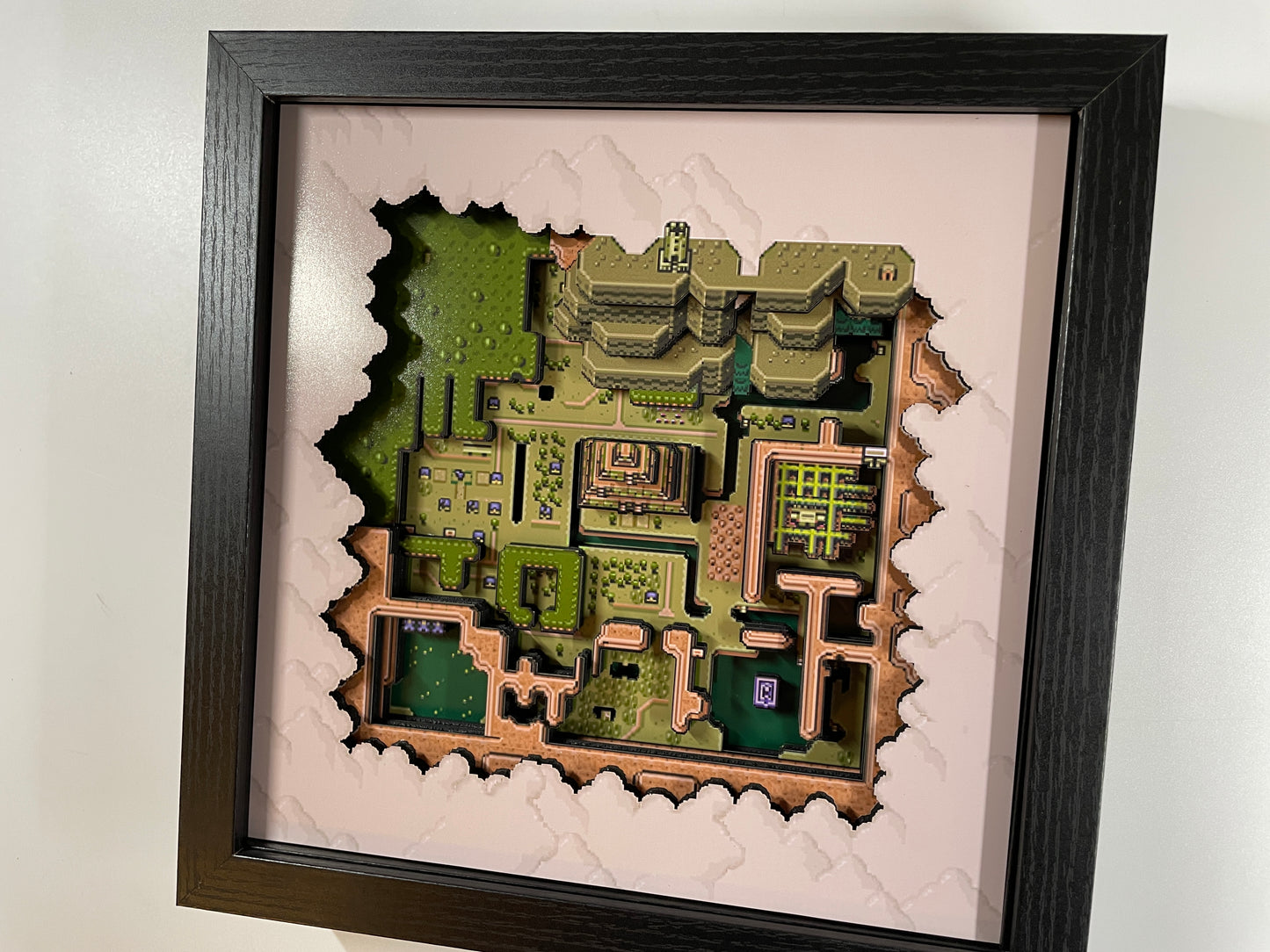 Legend of Zelda: A Link to the Past - Hyrule Map - The Dark World 3D Shadow Box!