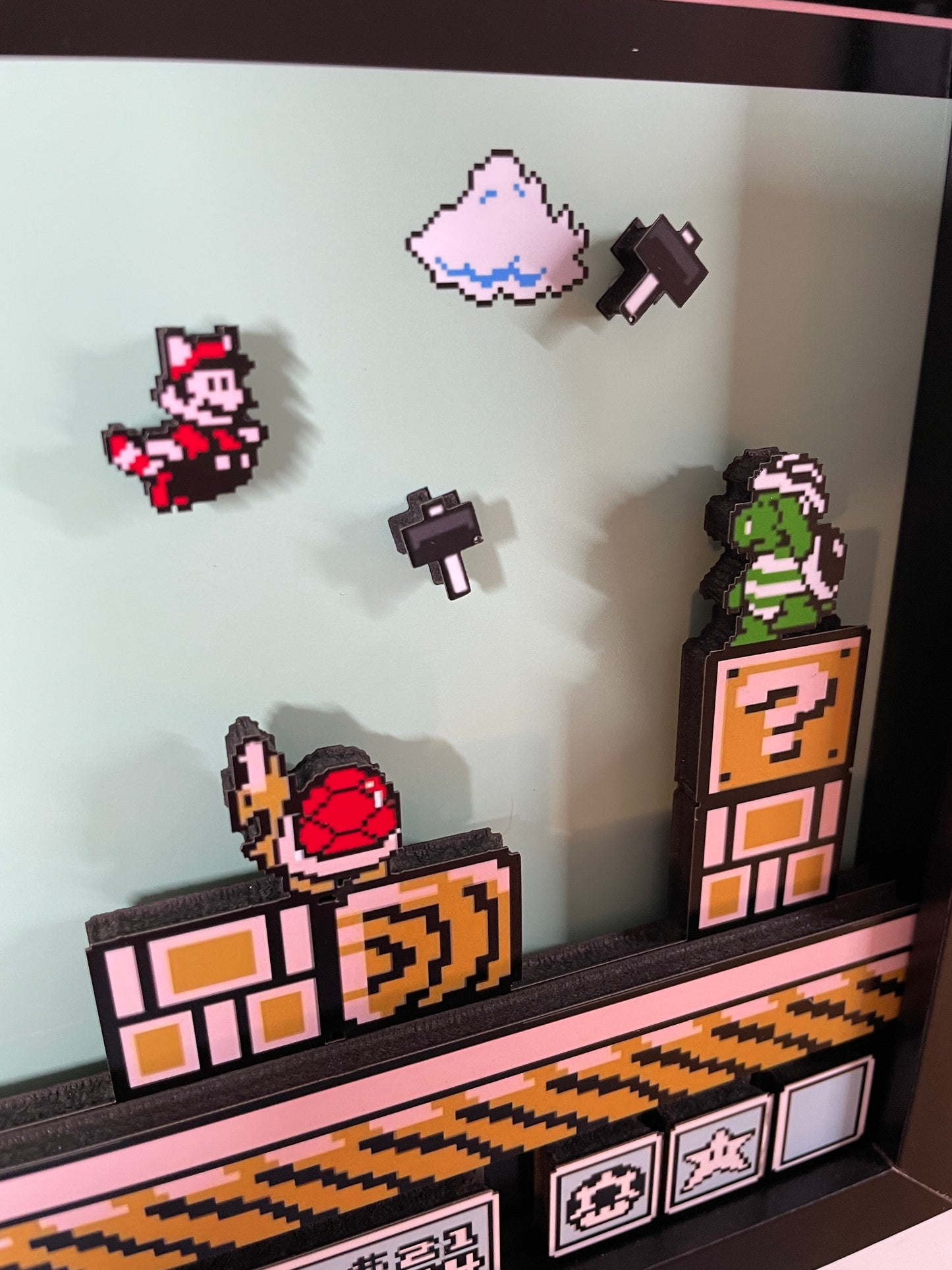 Mario Brothers 3 - World 4 - NES Giant World - 8x10 3D Shadowbox!