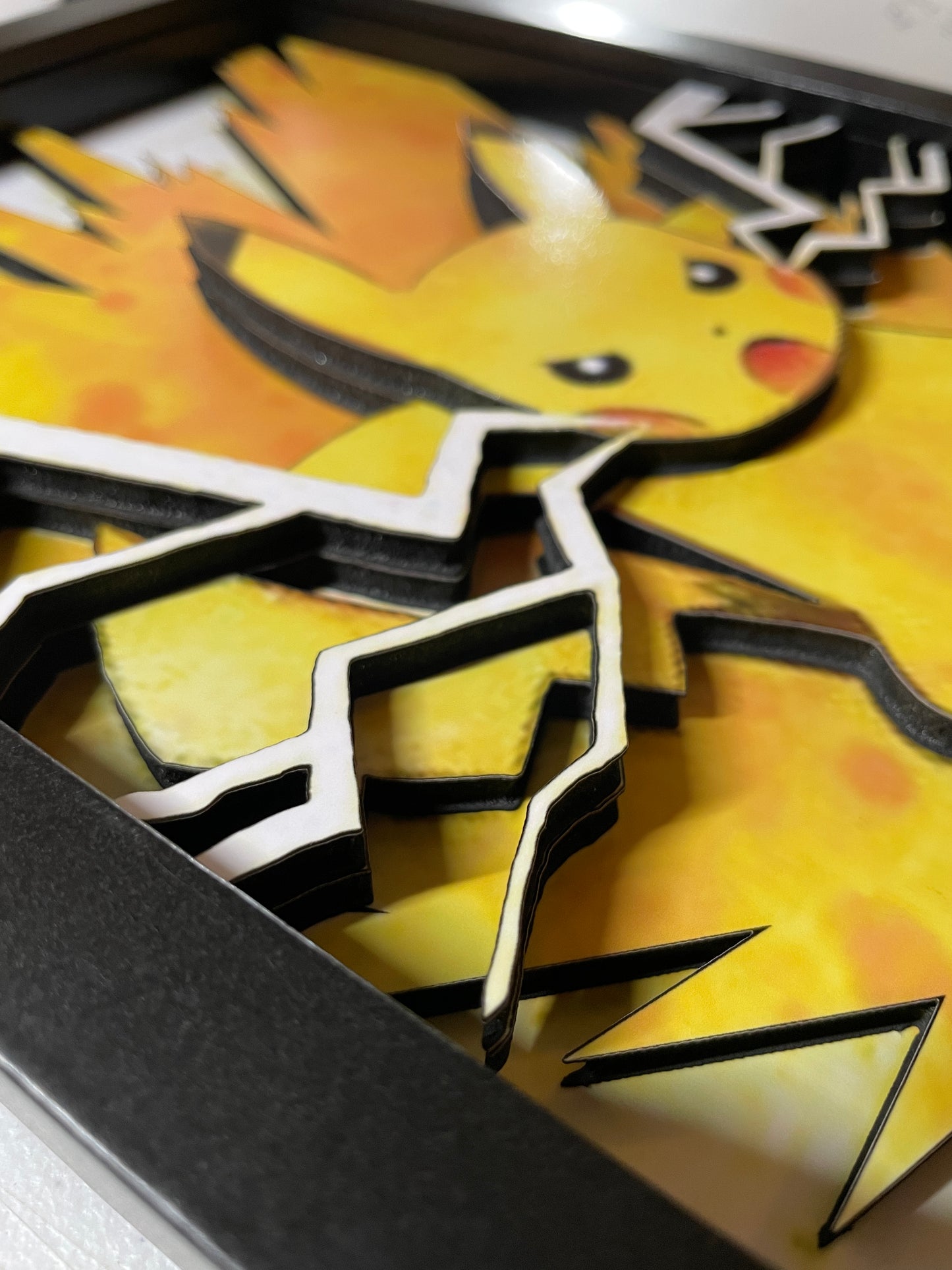 Pikachu - Pokemon - Thunder - 8x10 3D Shadow Box!