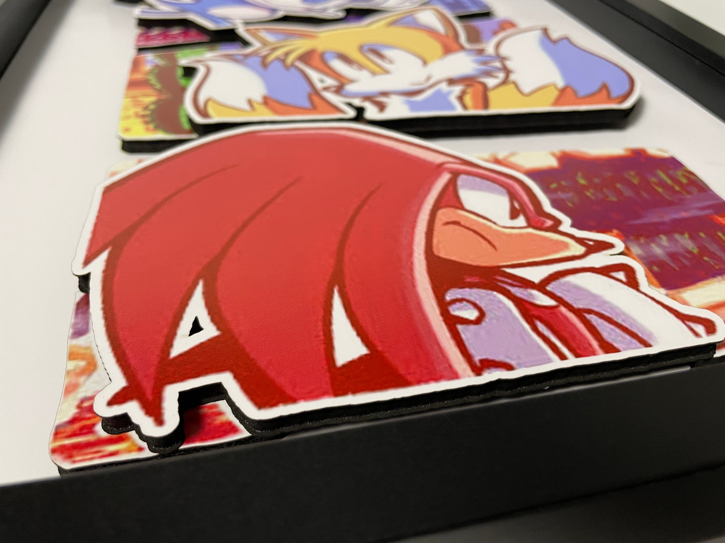 Sonic the Hedgehog - Tails - Knuckles - 11x14" 3D Shadow Box!