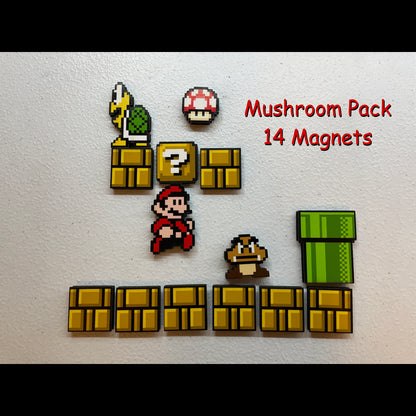 Mushroom Pack - Magnets - Nintendo Super Mario Brothers 3!