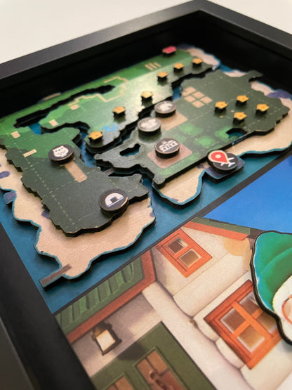 Animal Crossing 3D Shadow Box - with Customization! - New Horizons 8x10" Video Game Art!