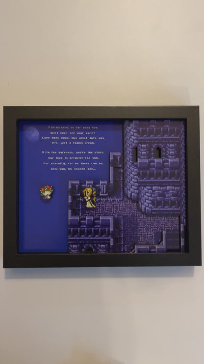 Celes at the Opera House - Final Fantasy VI - 8x10 3D Shadow Box!