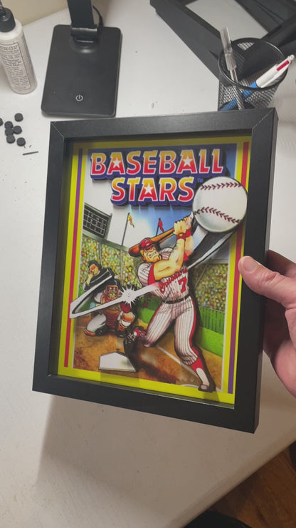 Baseball Stars - NES - 8x10" Shadow Box