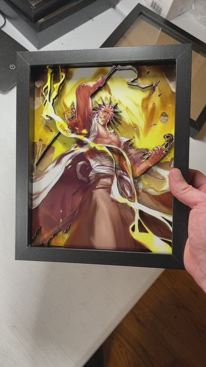 Kenpachi- Bleach - 8x10 3D Shadow Box!