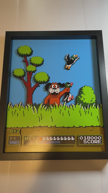 Duck Hunt - NES - 11x14" 3D Shadow Box!