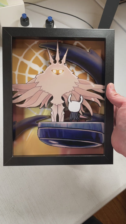 Hollow Knight - The Radiance - 8x10" 3D Shadow Box!