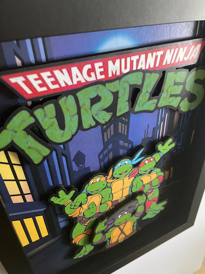 Ninja Turtles - 3D 8x10 Shadow Box! Classic TMNT