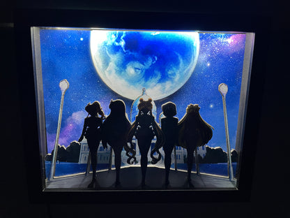 Sailor Moon - Moon Castle 8x10 3D Shadow Box! Optional Light-up Version Available!