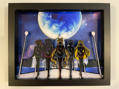 Sailor Moon - Moon Castle 8x10 3D Shadow Box! Optional Light-up Version Available!