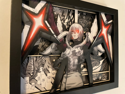 Tokyo Ghoul - Kaneki - Cross Kagune 8x10 3D Shadow Box!