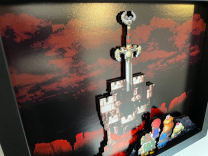 Super Mario RPG - Legend of the Seven Stars - 8x10 3D Shadow Box!