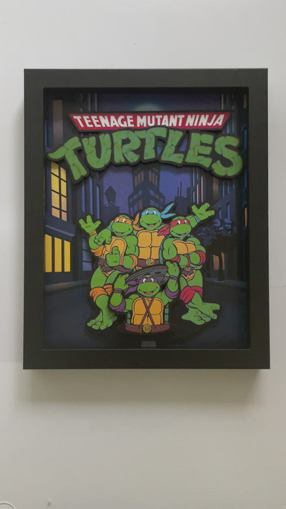 Ninja Turtles - 3D 8x10 Shadow Box! Classic TMNT